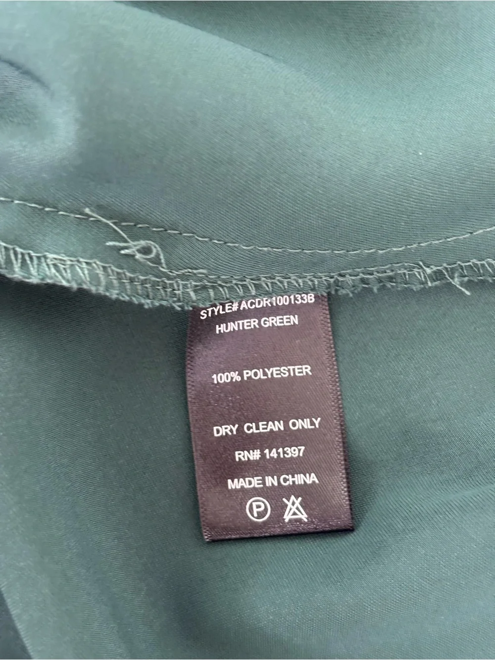 ASTR The Label Green Satin Slip Dress Cowl Neck Side Slit Maxi Formal Medium
